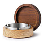 Wooden Ashtray with Lid
