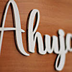 Welcome Home Personalised Nameplate- Pine Wood