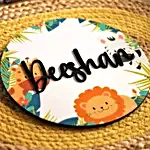 Personalised Floral Nameplate For Kids