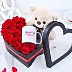 Warm Sips & Cuddles Floral Heart Box