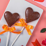 Chocolate Heart Lollies