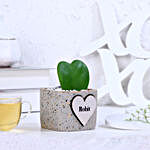 Hoya Plant Personalised Heart Planter