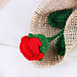 Crochet Single Rose Bouquet