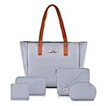 Signature Style Croco Handbag- Sky Blue