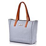 Signature Style Croco Handbag- Sky Blue