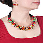Tribal Look Colourful Necklace Set