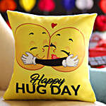 Happy Hug Day Emoji Bliss Cushion