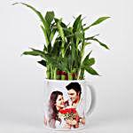 Lucky Bamboo Serenade in Personalized White Mug