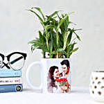 Lucky Bamboo Serenade in Personalized White Mug