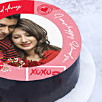 Personalised Chocolate Cake Of Love- Half Kg