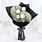 Serene Elegance White Rose Bouquet
