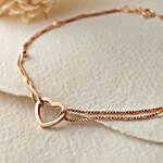 Heart Halo 925 Silver Anklet