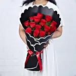 Midnight Passion Rose Bouquet
