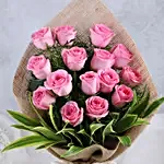 Sweet Pink Roses Bunch