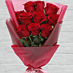 10 Red Roses Lovely Bouquet