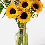 Blooming Sunflowers Vase Arrangement