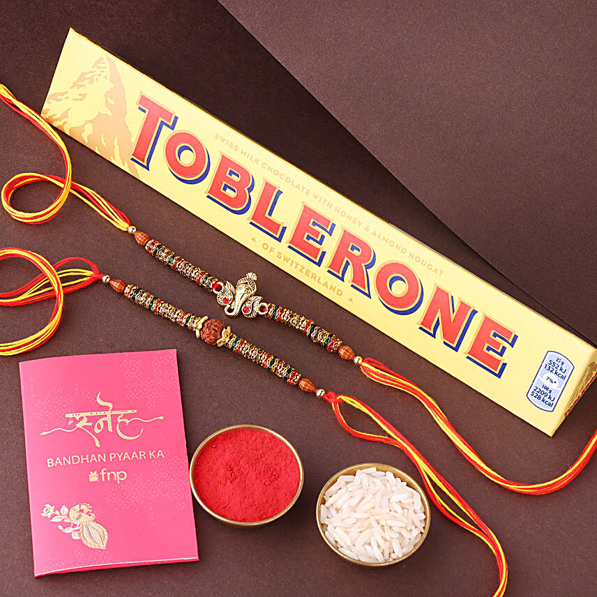 Sneh Rakhi Set of 2 with Toblerone Chocolate