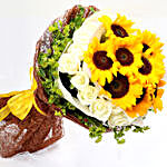 Charming Roses and Sunflower Bouquet