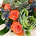 Orange Roses and Alstroemerias Mixed Bouquet