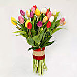 Colourful Tulips Bunch and Patchi Chocolate Box