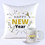 Happening New Year Greetings Mug And Cushion