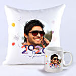 Personalised New Year Greetings Mug And Cushion