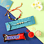 Sea Blue & Navrattan Rakhis With Snickers