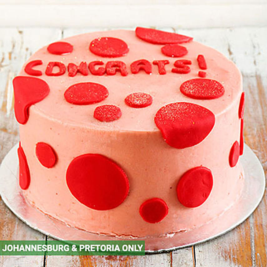 Pink Strawberry Polka Dot Pinata Cake 20cm