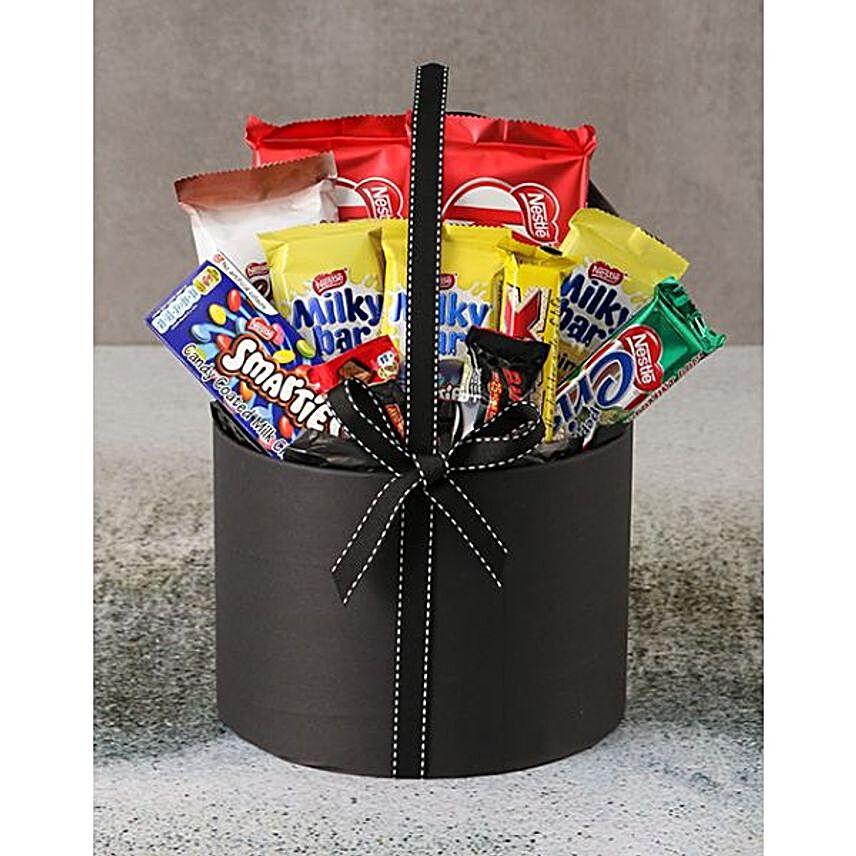 Large Chocolate Filled Hatbox