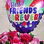 Best Friends Balloon And Rose Box