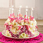 Pretty In Pink Flower Cake