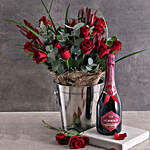 Red Roses And Romance Combo