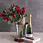 Red Roses And Romance Combo