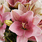 Pastel Pink And White Lily Bouquet