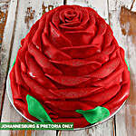 Red Strawberry Rose Cake