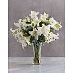 Elegant White Lily Arrangement 10 Lilies