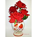 Artificial Red Roses In A Vase