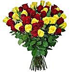 Blissful Red And Yellow Rose Bouquet