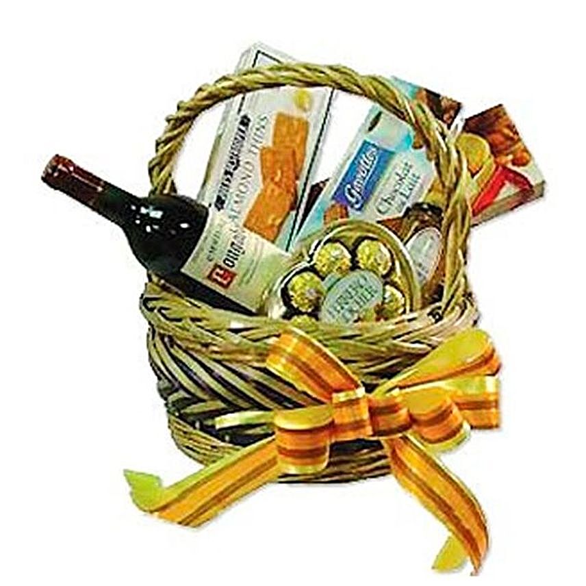 Wine & Goodies Christmas Basket