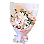 Elegant Rose And Lilies Bouquet