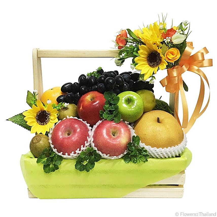 Subtle Bountiful Harvest Fruit Basket