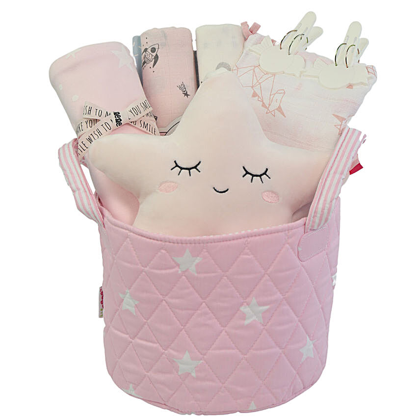 Supercute Newborn Gift Basket Pink