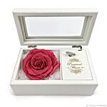 Beautiful Red Forever Rose Music Box