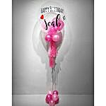 Personalised Pink Bubble Balloon Bouquet