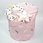 Welcome To The World Little Princess Gift Basket Pink & Heart