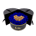 Azure Blue And 24K Gold Forever Roses Box