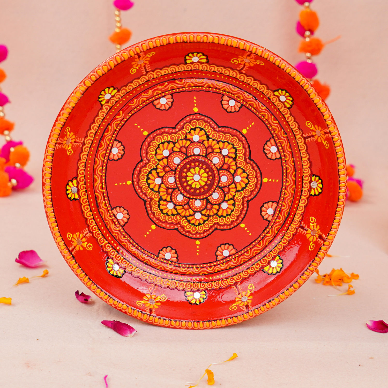 Mandala Thali & Almonds Potli Bhaidooj Gift