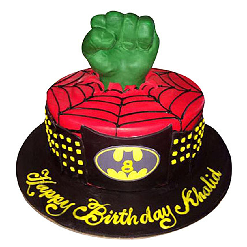 Superheroes at one place Cake