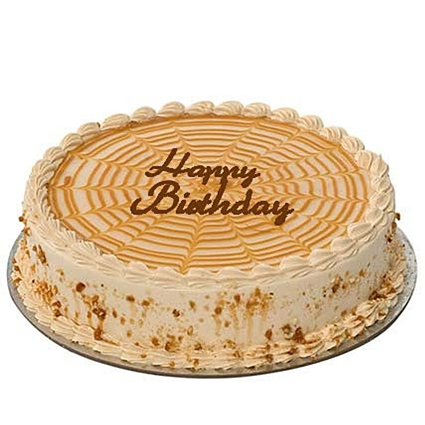 Half Kg Butterscotch Birthday Cake
