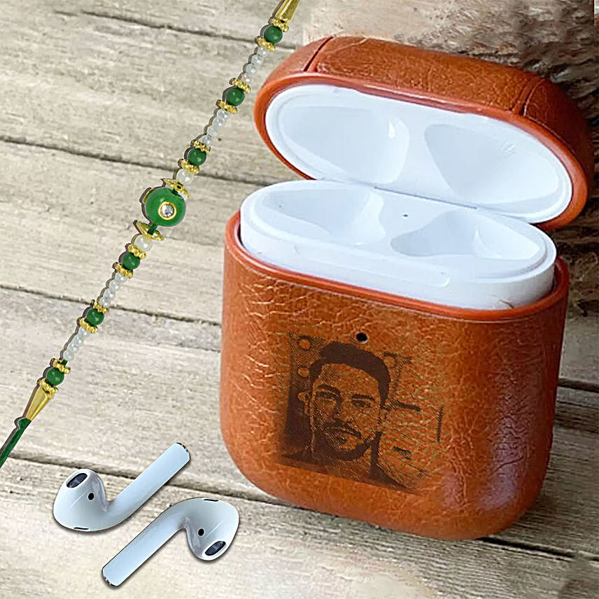 Personalised Engraved Airpod Cover With Rakhi